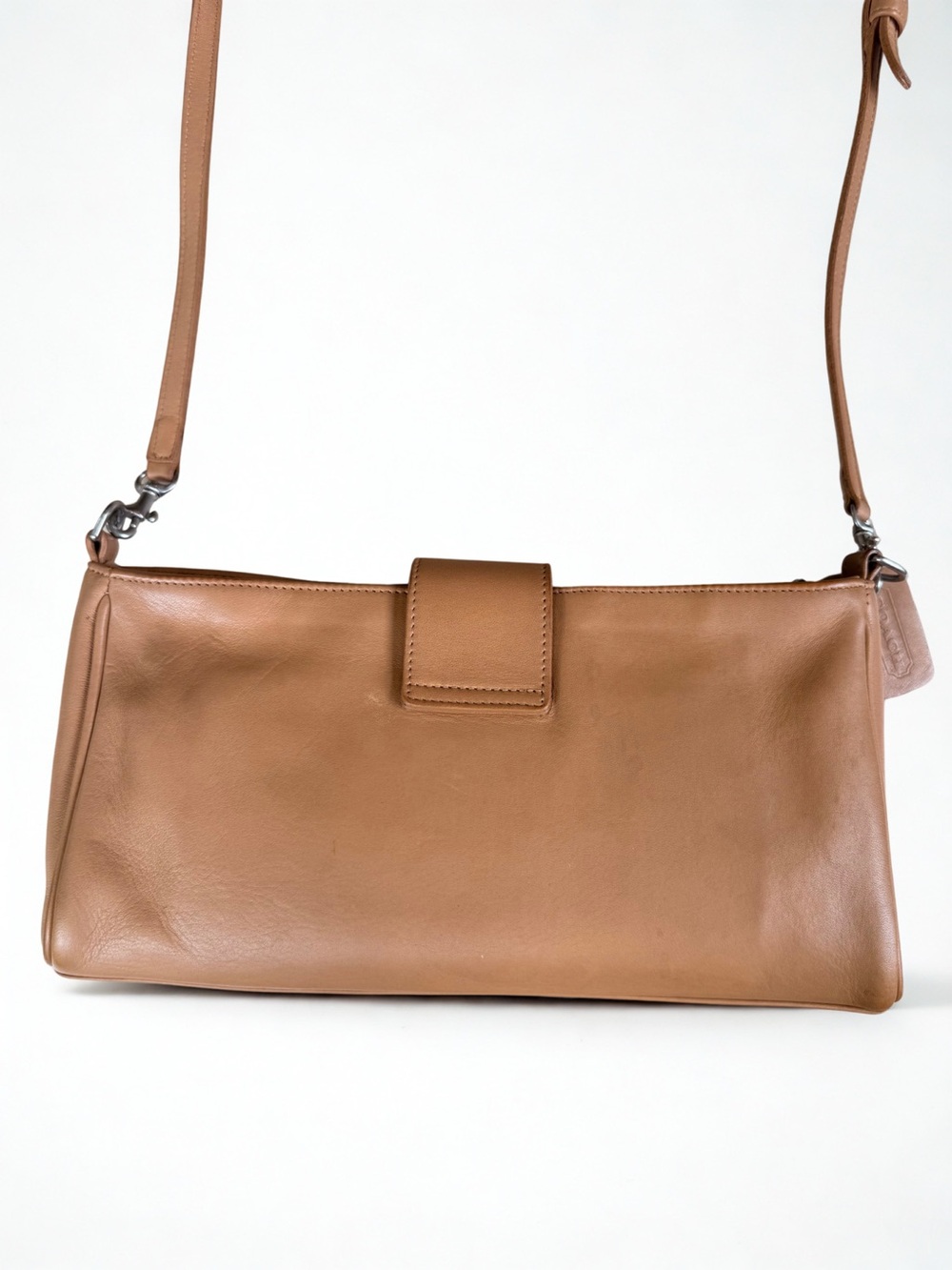Coach Tan Leather Crossbody Shoulder Bag 9818 - Picture 4 of 10